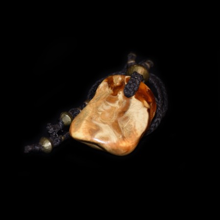 Huge top grade Baltic Amber Nugget Talisman Marcramé Necklace