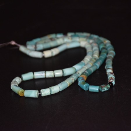 Two strand top quality tibetan turquoise tube beads