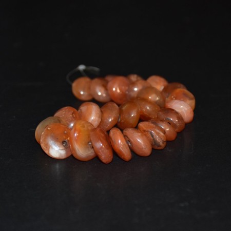Strand with antique graduated Carnelian Disc Beads