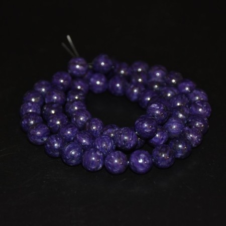 Long strand with russian Charoite Beads