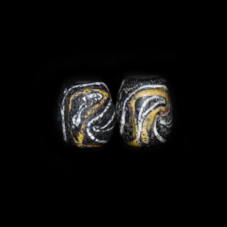 Rare pair of ancient Islamic Glass Beads