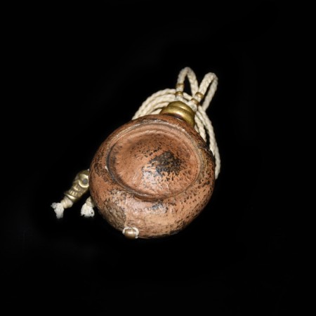 Gobi Double Eye Agate Pebble Talisman Necklace