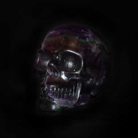 Purple Fluorite Crystal Skull 