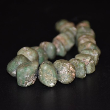 Strand with large massive vintage Amazonite Beads from Pakistan