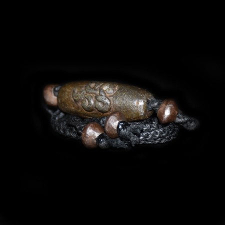 Massive Antique Thai Iron Bead Choker Macramé Necklace