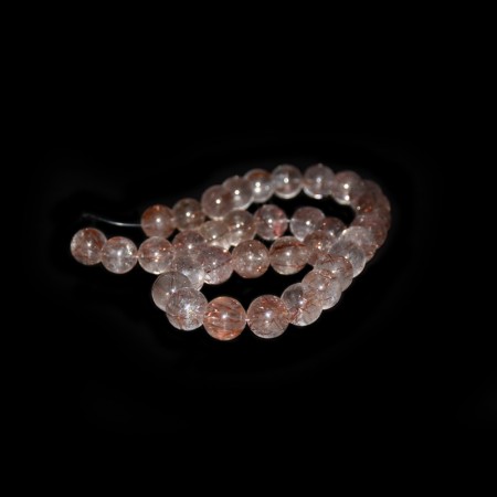 Strand with Copper Rutilated Crystal Beads