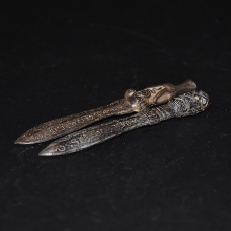 Two small antique Dagger with Inscription from Thailand