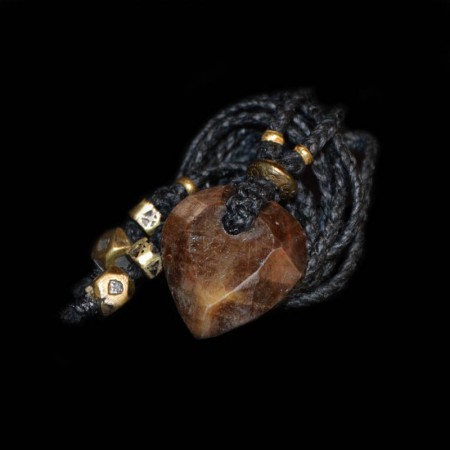 Golden Sapphire Amulet Necklace