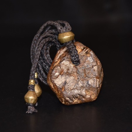 Fully terminated hexagonal golden Sapphire Crystal Talisman Necklace