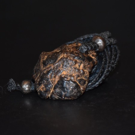 Rare Iron Meteorite Stone Makramé Talisman Necklace