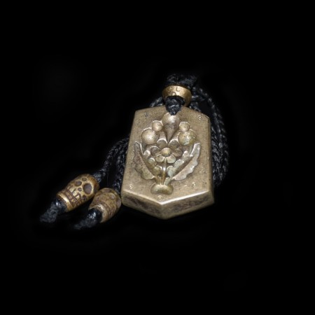 Antique Bronze Amulet Macramé Necklace