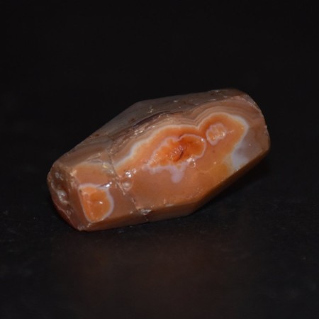 Large facetted ancient eye carnelian bead from India