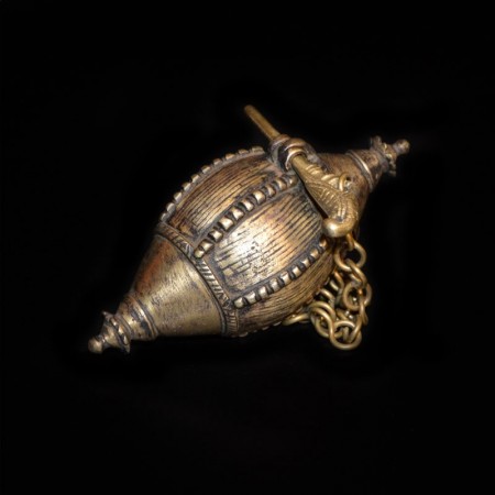 Antique Brass Herbal Container from India