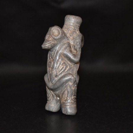 Stunnig rare Taino Stone Inhaler with two Faces