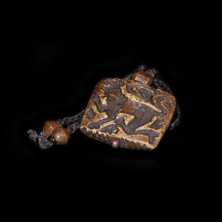 Antique Intaglio Stone Seal Amulet Necklace