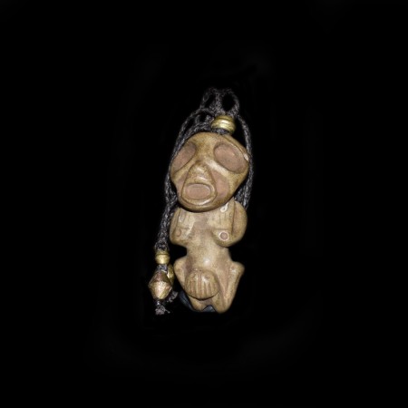 Precolumbian Taino Stone God Amulet Necklace
