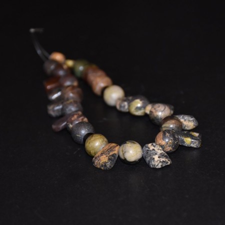 Strand of vintage Jasper Beads & Pendants