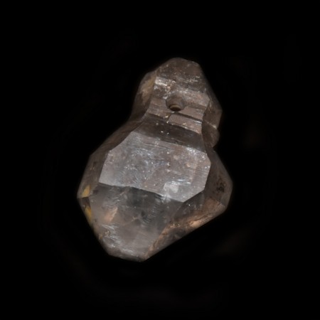Large double terminated phantom rock crystal pendant