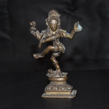 Antique Dancing Shiva Bronze Statue