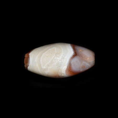 Rare large white ancient Eye Agate Bead