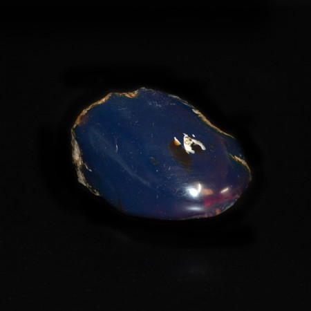 Top grade blue Amber half-polished