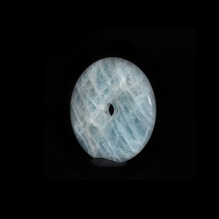 Large Aquamarine Disc Amulet