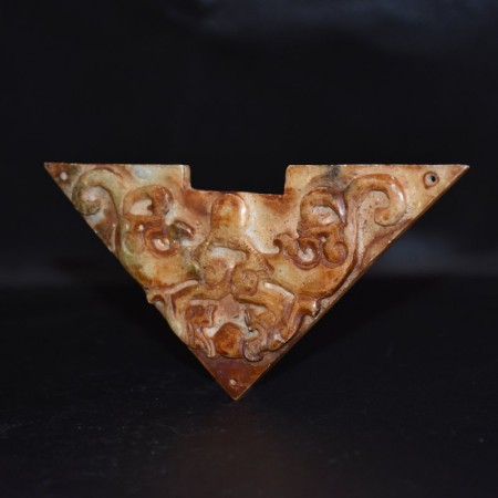 Triangular Hongshan Dragon Jade Plate