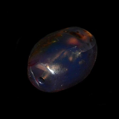 Large blue amber bead
