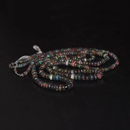 Two strand black opal beads from Ethiopia