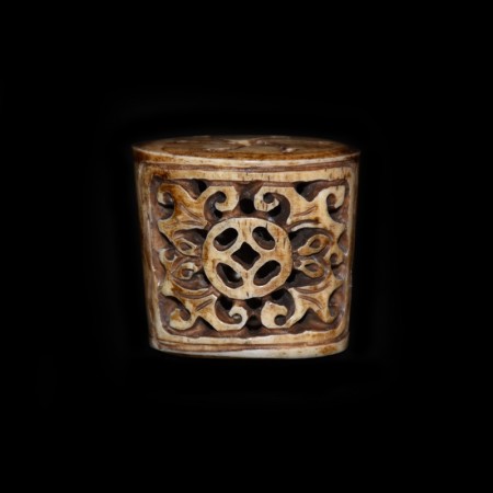 Rare large antique carved Tibetan Bone Bead