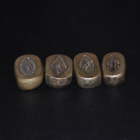 Set of four antique hindu bronze mold