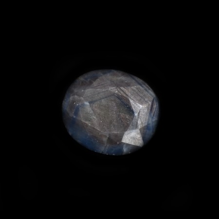 Large hexagonal blue grey Sapphire Cabochon