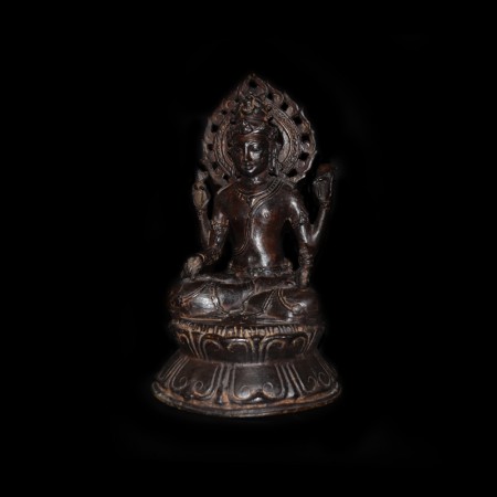 Large antique Bronze Buddha Statue from Indonesia
