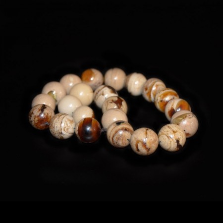 White Amber Beads from Indonesia