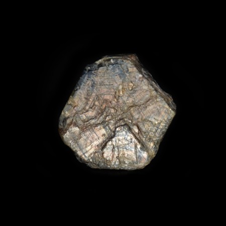 Hexagonal golden Sapphire Trapiche Crystal