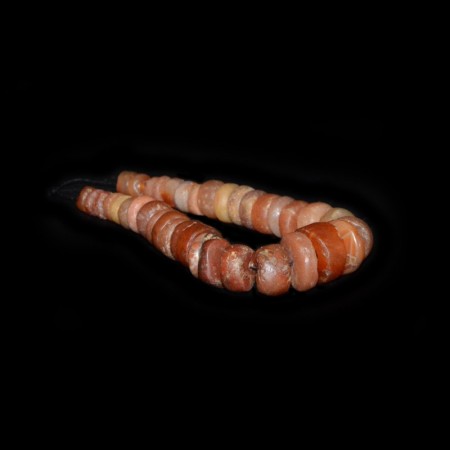 Ancient Neolithic Carnelian Disc Beads