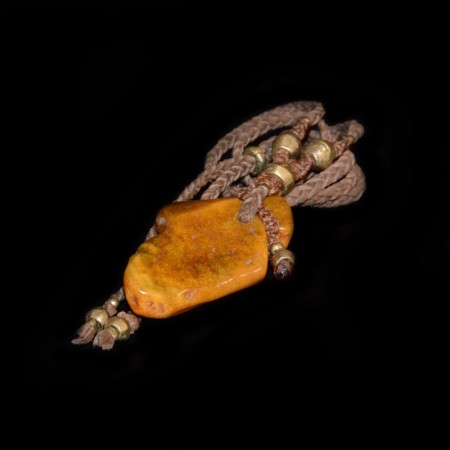 Antique butterscotch Amber Talisman Necklace