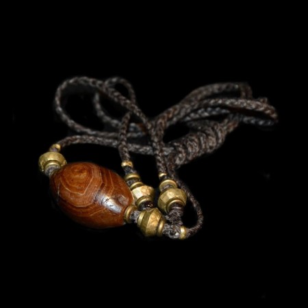 Ancient indo tibetan agate bead choker