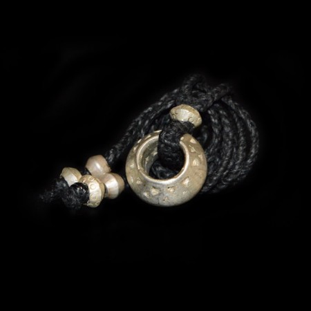 Antique Ethiopian Silver Ring Amulet Necklace