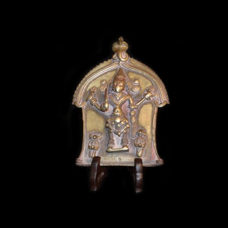 Antique Hindu God Brass Plate