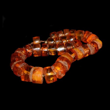 Antique amber beads