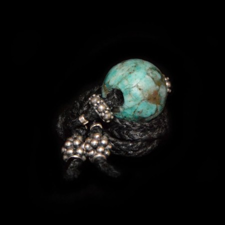 Ancient deep blue Amazonite Bead Choker Necklace