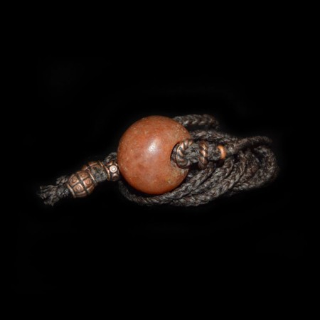 Ancient Orange Quartz Bead Choker Necklace