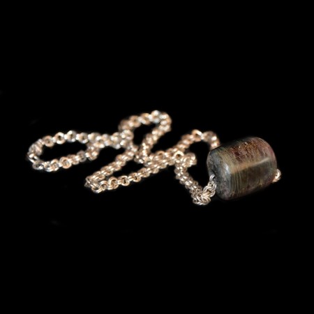 Tourmalin bead on silver chain
