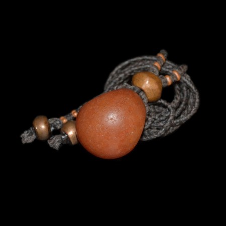 Ancient quartz bead amulet necklace