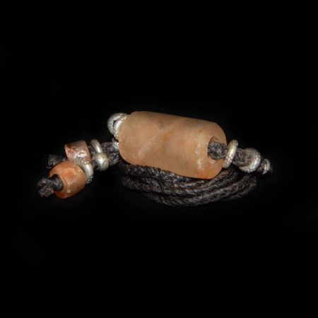 Ancient orange Quartz / Rock Crystal Bead Choker Necklace