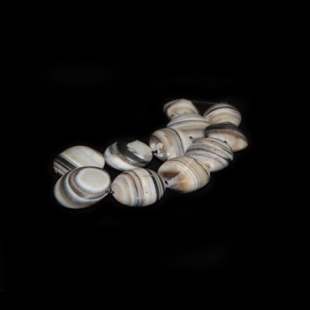 Strand with graduated antique Agate Disc Beads