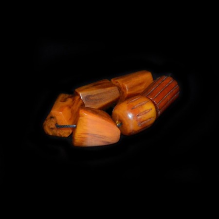Early antique simulated Amber Beads
