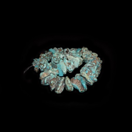 Strand with rare antique Navajo Turquoise Chip Beads