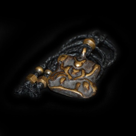 Antique Tibetan Yama Bronze Amulet